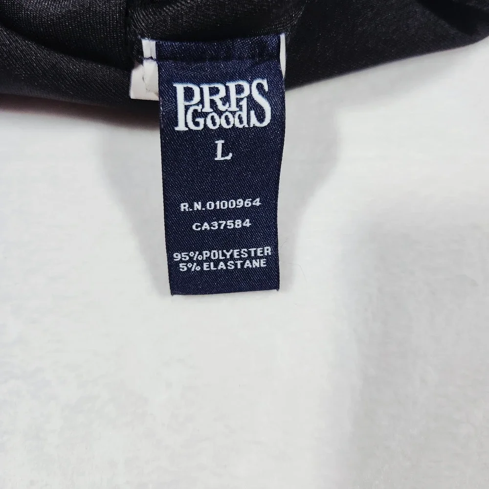 PRPS Goods &‎ Co Mens Black Logo Tape Full Zip Track Jacket E95JT500 Large